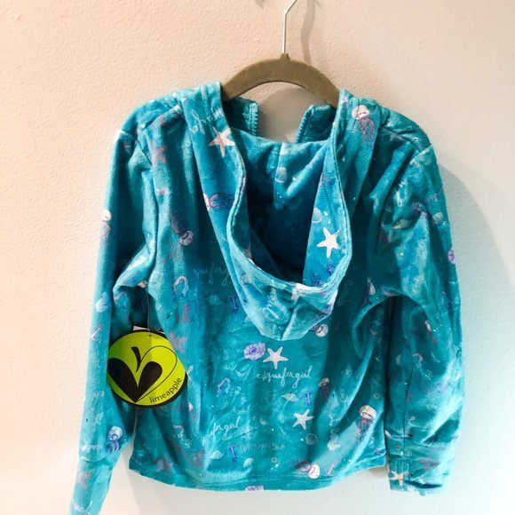 Limeapple Ocean Print Zip Up Hoodie Size‎ 5 - Picture 2 of 3